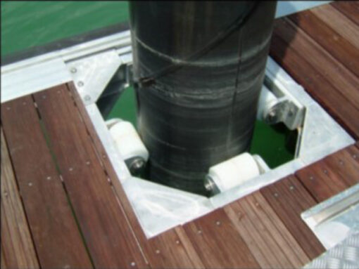 pontoon pile guide rollers