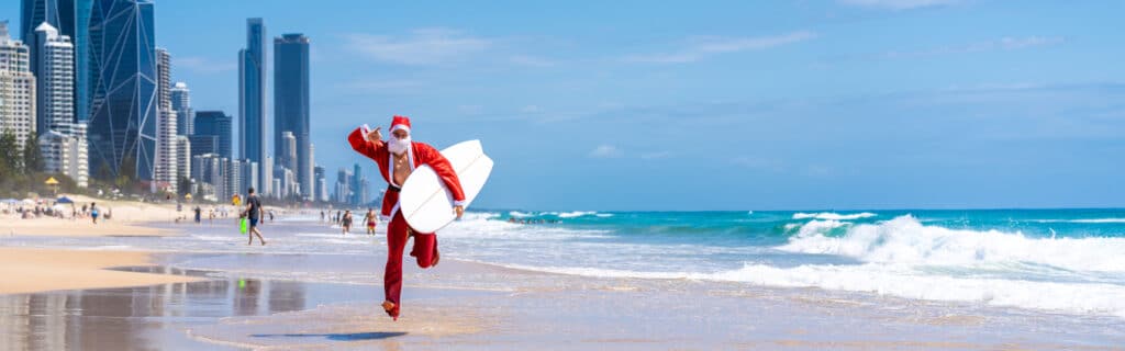 Gold Coast Beach Santa